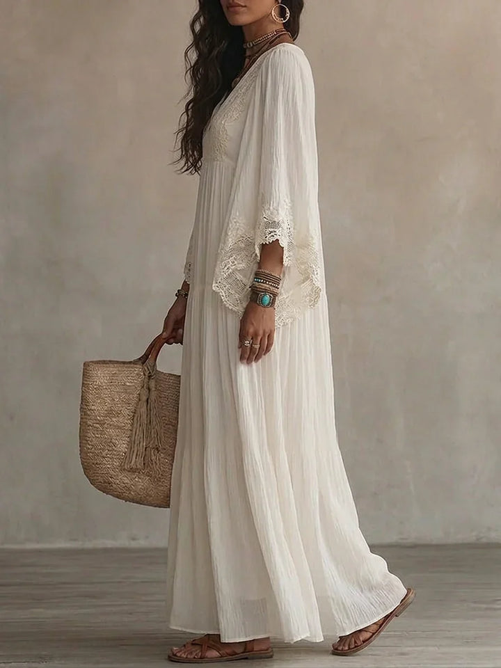 Teodóra | Batwing Sleeve Maxi Dress