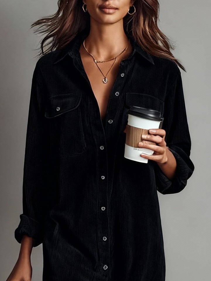 Eugénia | Midi Dress Featuring Pockets and Button Closure