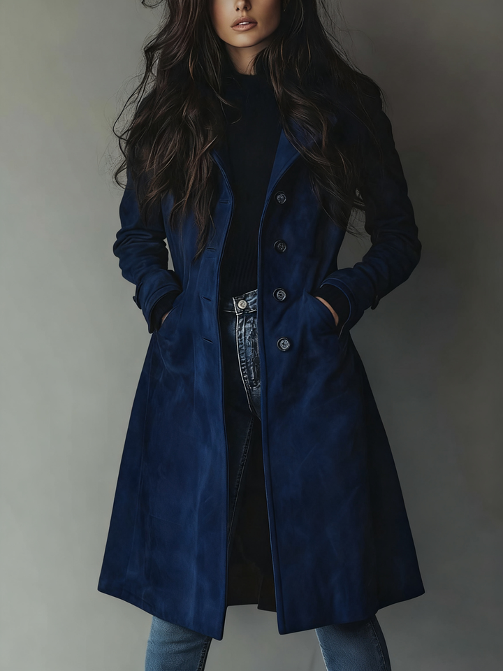 Classic Suede Trench Coat