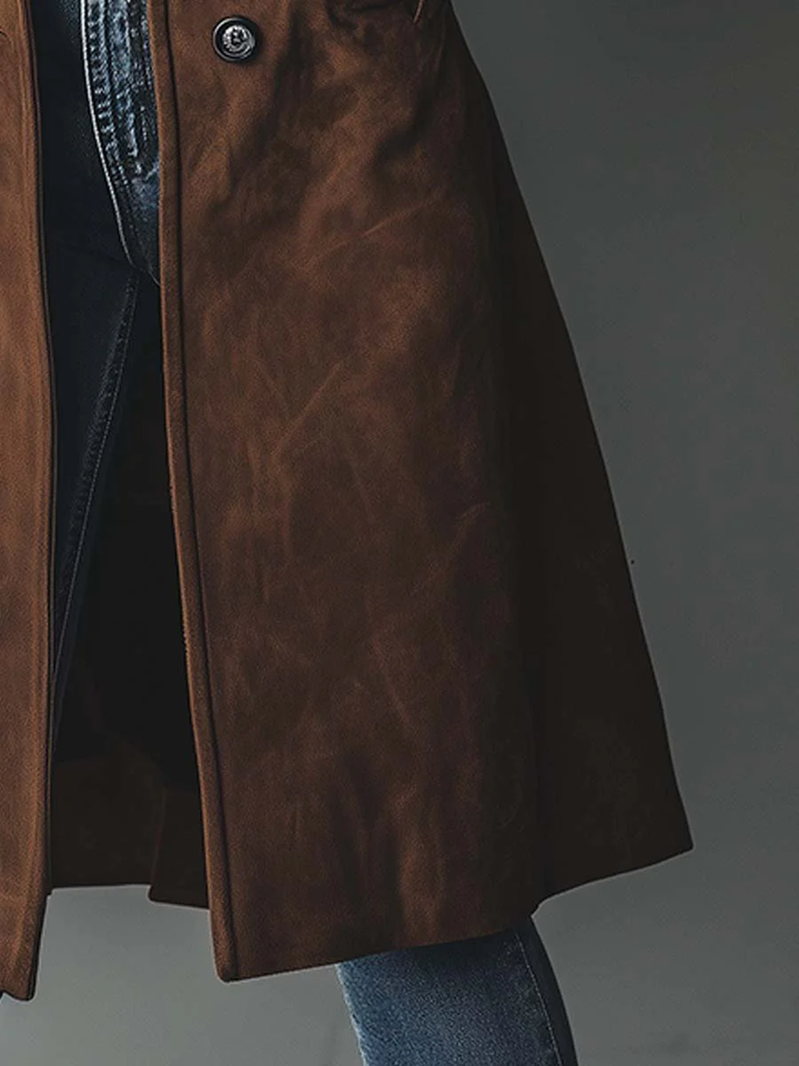 Classic Suede Trench Coat