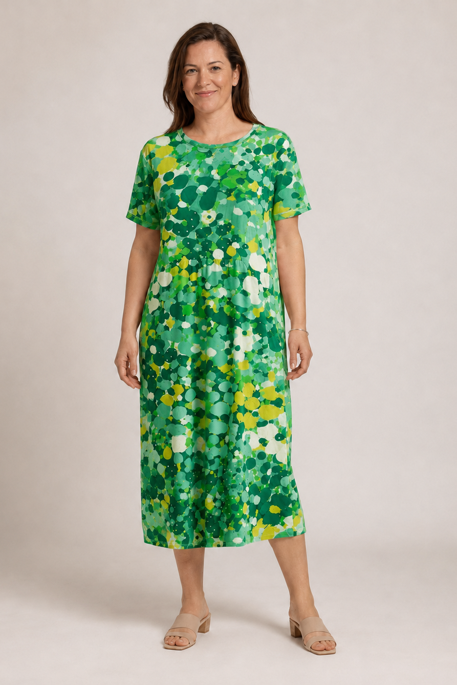 Valéria | Floral Midi Dress with Pockets - Relaxed Fit