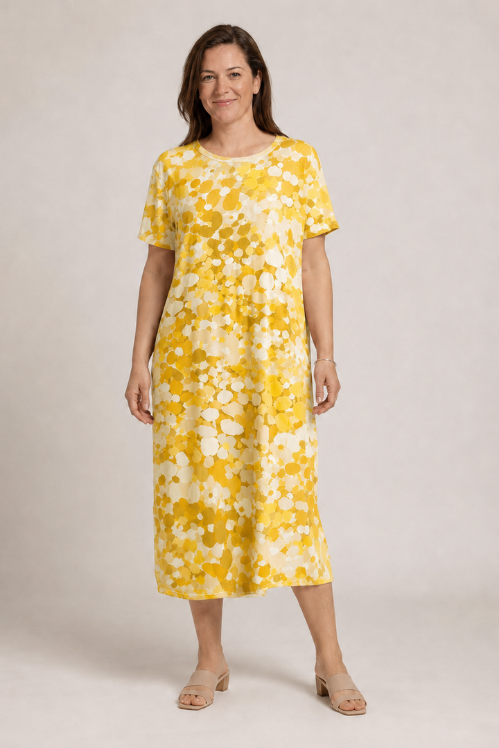 Valéria | Floral Midi Dress with Pockets - Relaxed Fit