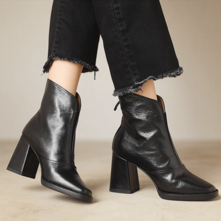 Claudia - Luxury Ankle Boots with Mid Heel