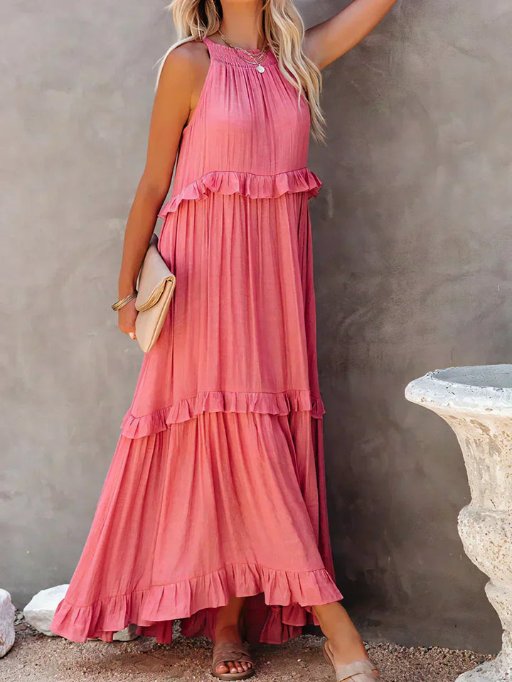 Long Dress in Coral Colour