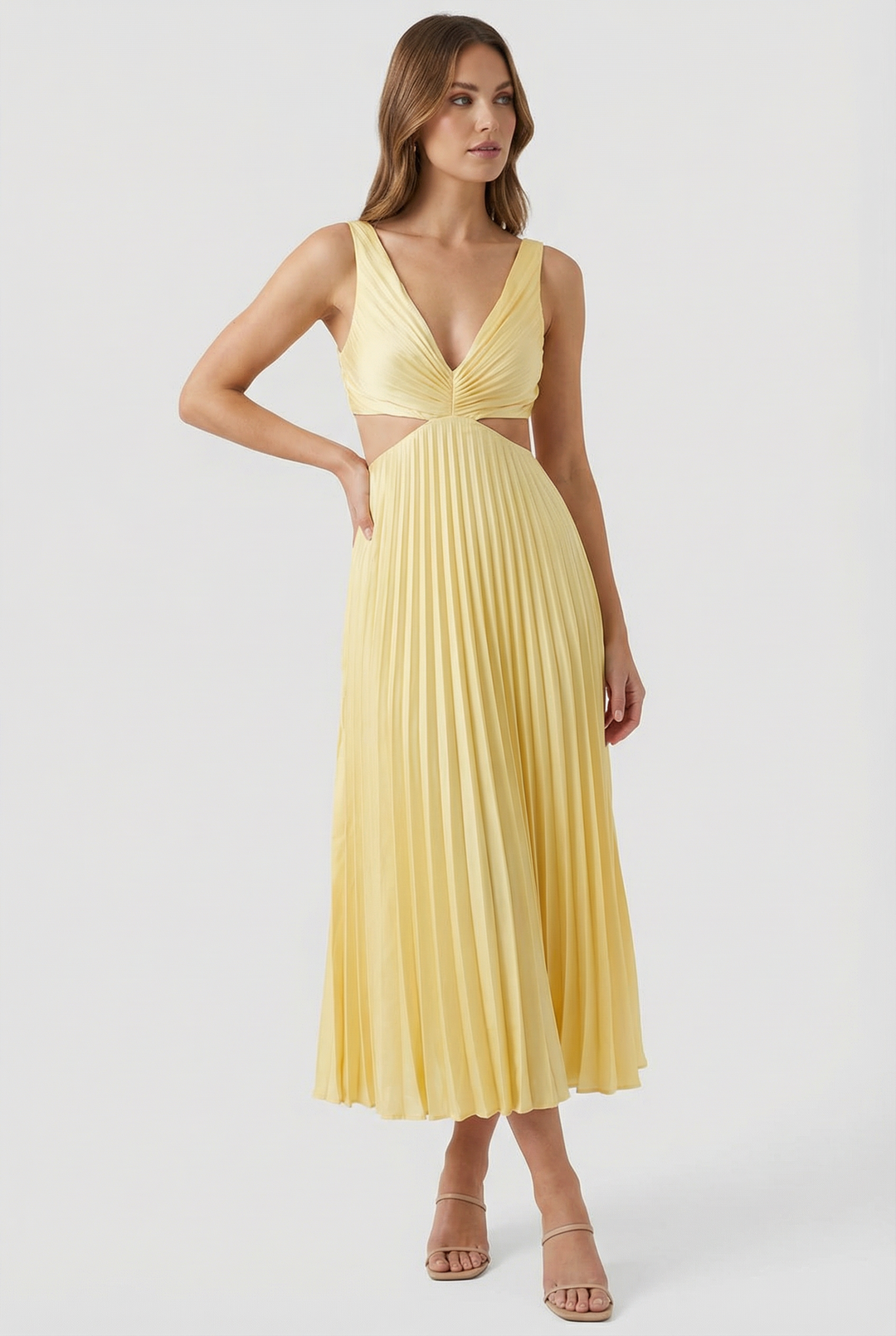 Karina | Chic Pleated Maxi Gown