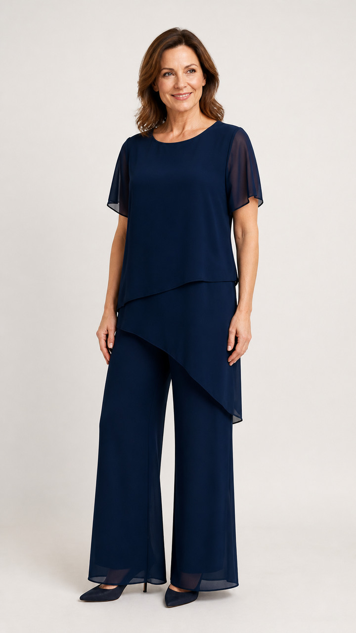 Chic Women's Ensemble with a Graceful Silhouette