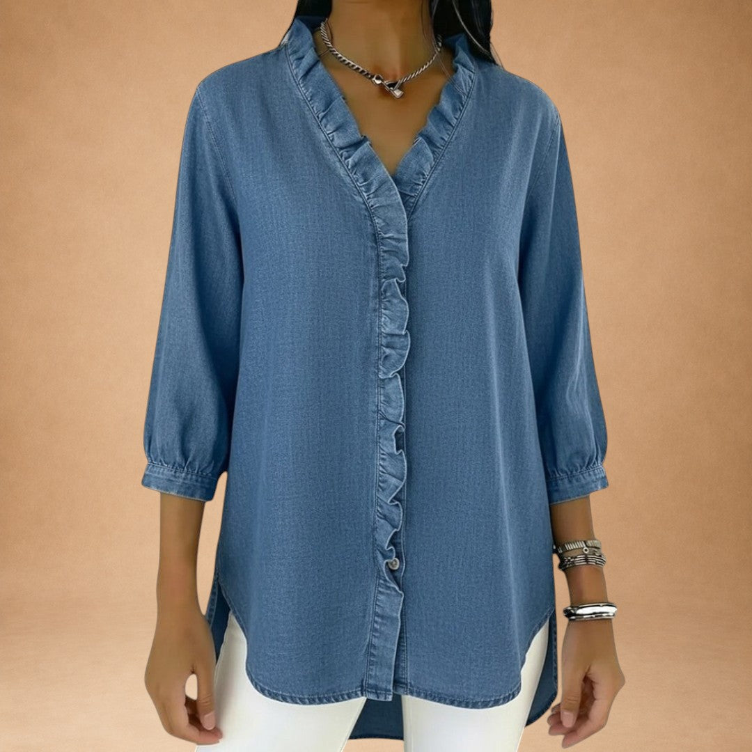Elena - Elegant Blouse with Ruffles