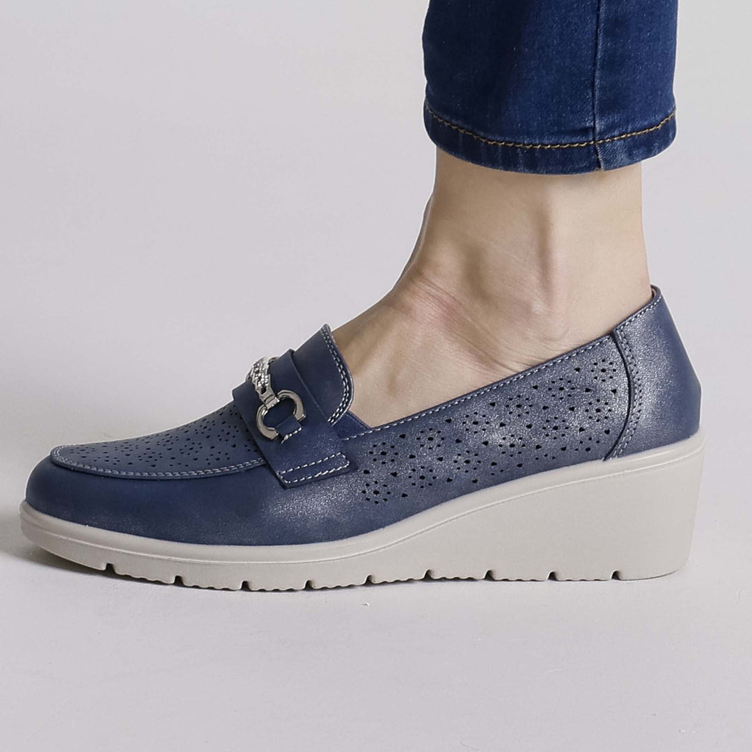 Black Elevated Platform Loafers