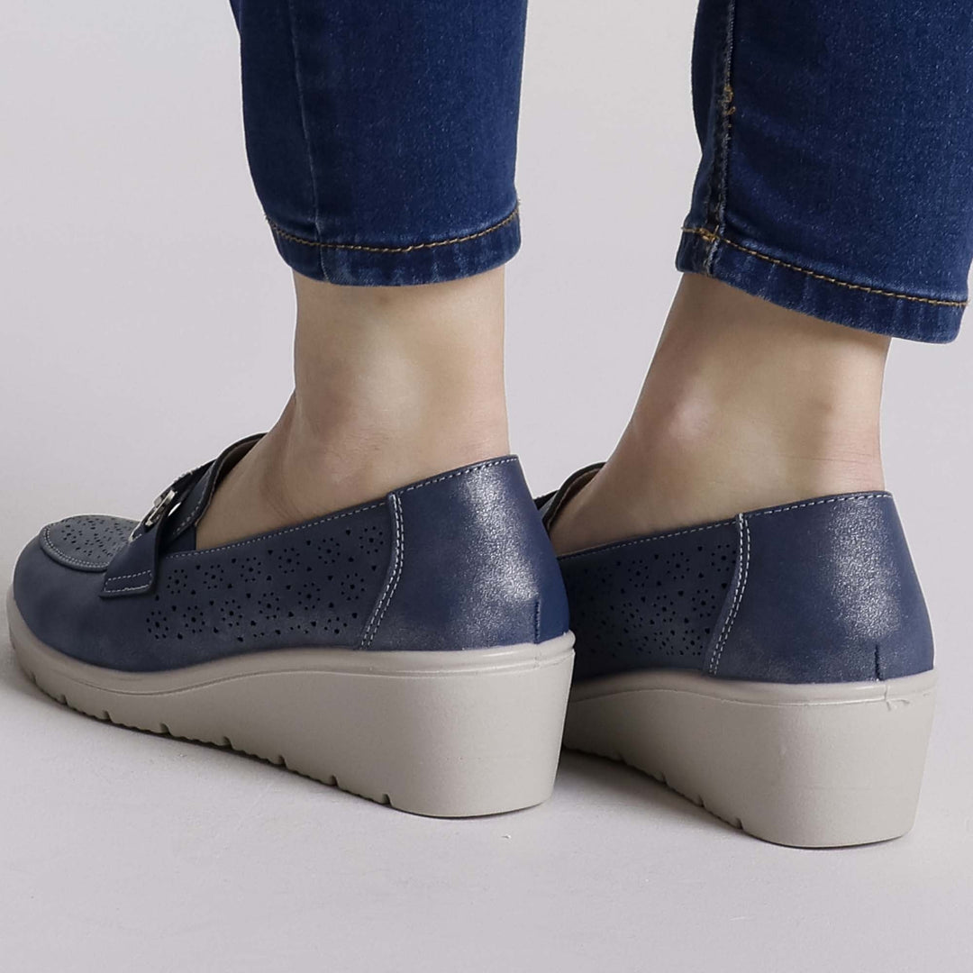 Black Elevated Platform Loafers
