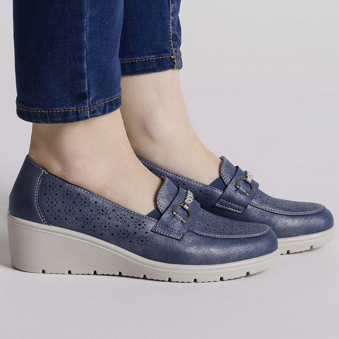 Black Elevated Platform Loafers