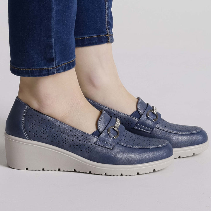 Black Elevated Platform Loafers