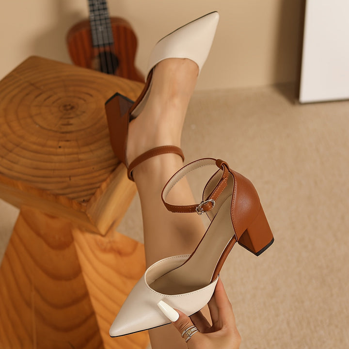 Mariela™ | Two-Tone Heels with Straps