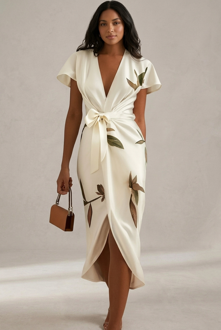 Aura | Botanical Satin Robe