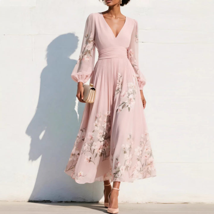 Denise | Midi Dress Featuring Balloon Sleeves