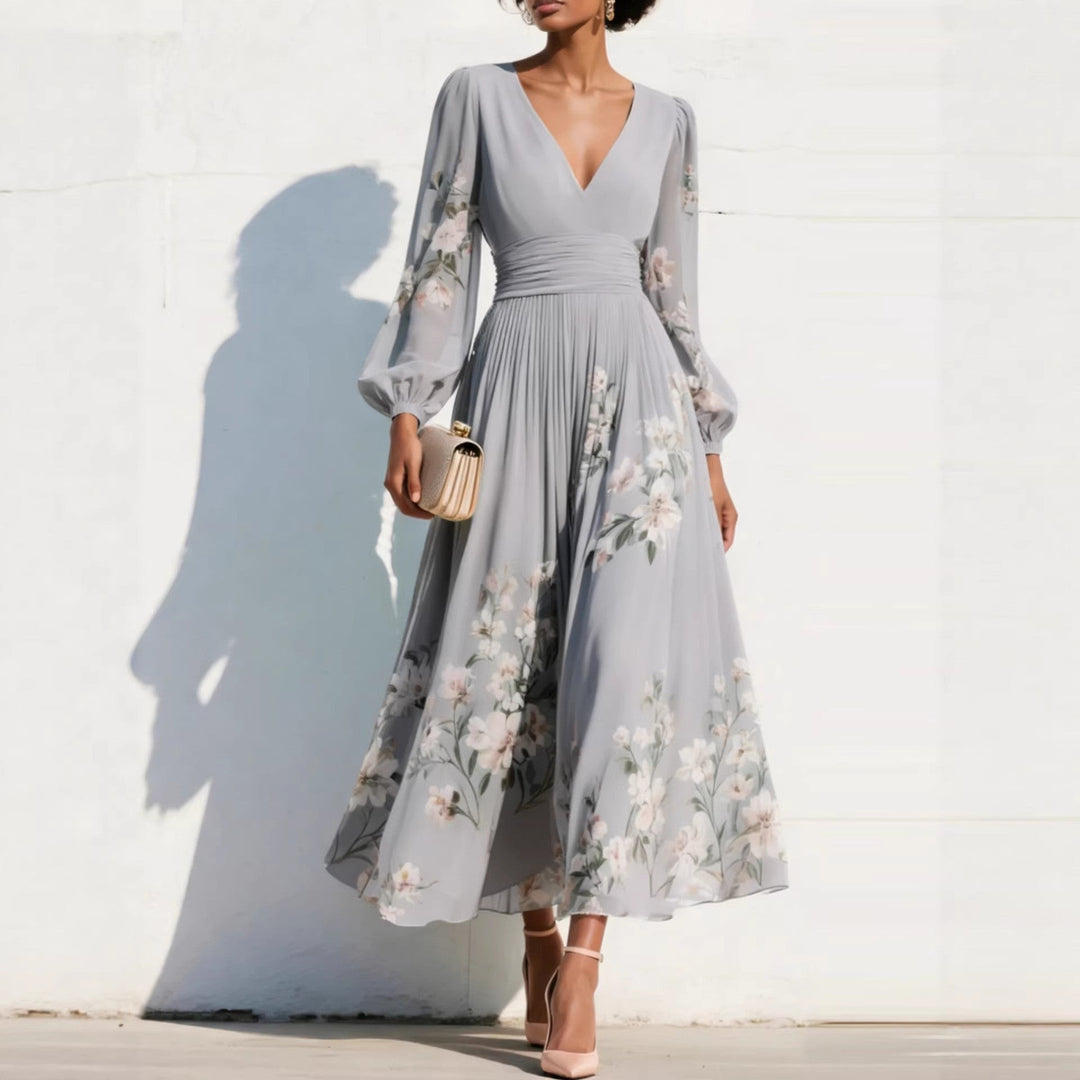 Denise | Midi Dress Featuring Balloon Sleeves