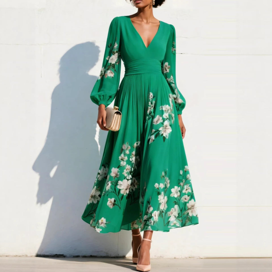 Denise | Midi Dress Featuring Balloon Sleeves