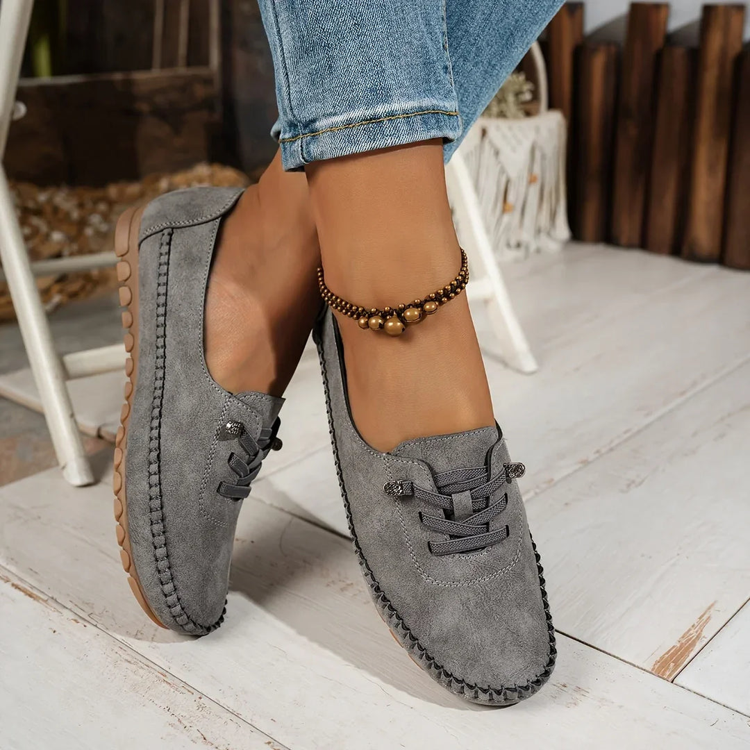 Women’s Anatomically Designed Moccasins with Elegant Stitch Detail