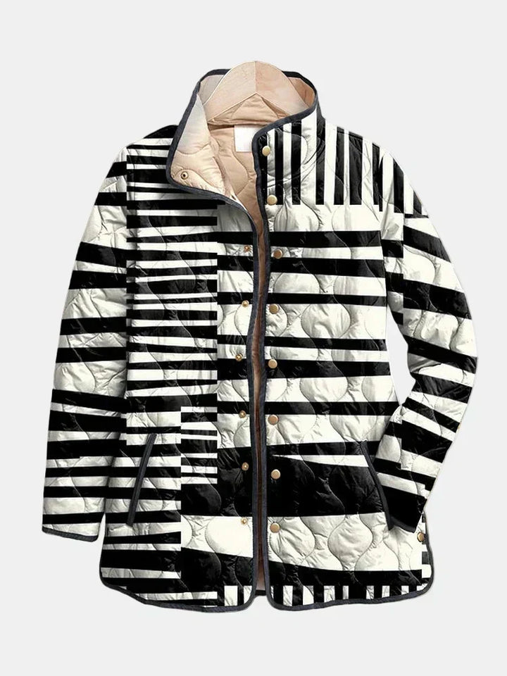 Véronique Graphic Stripe Padded Coat