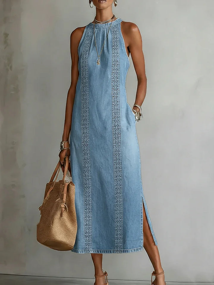 Júlia - Vintage Lace Denim Dress