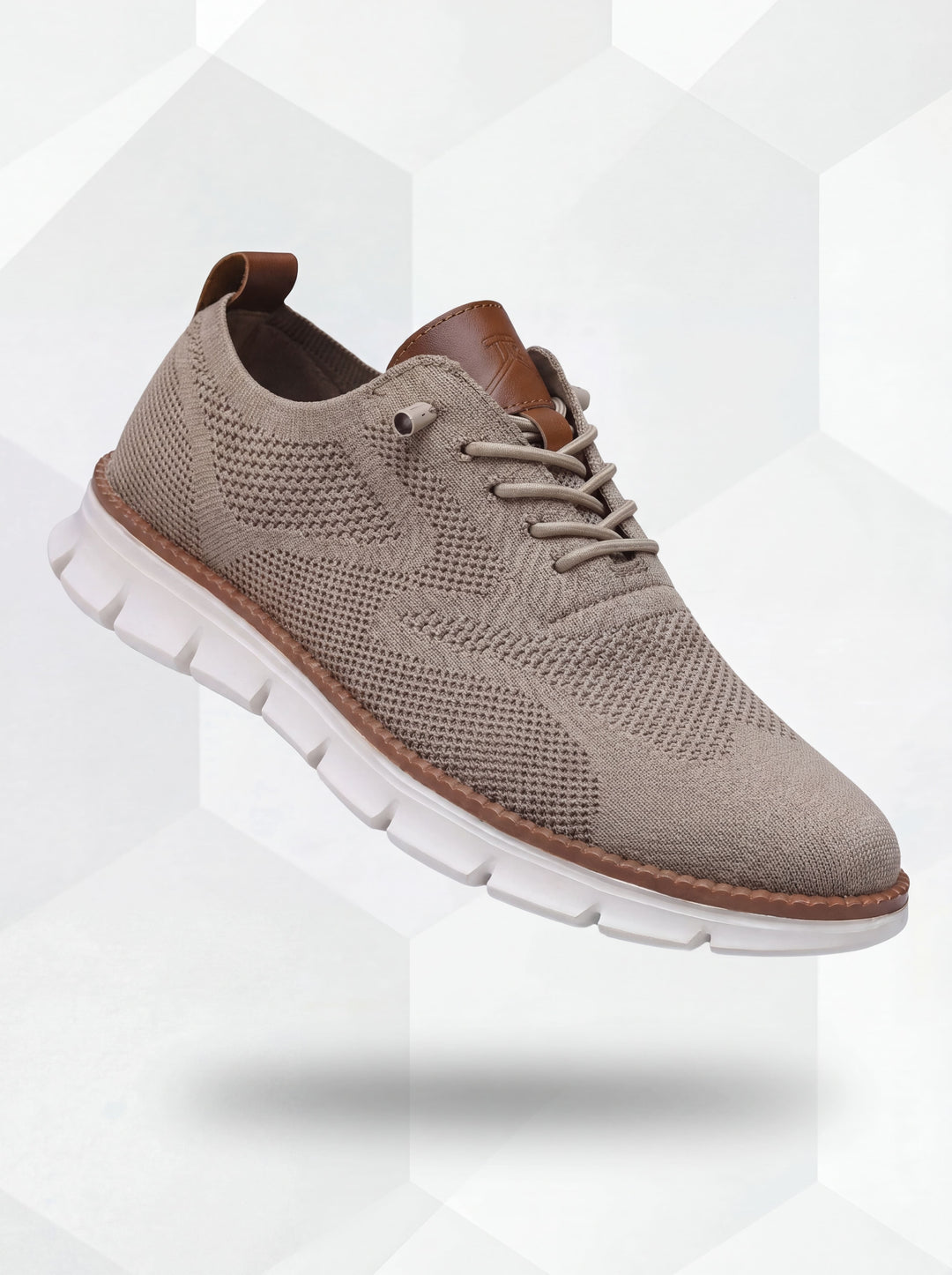 Khaki-White Ultra-Comfort Breathable Sneakers