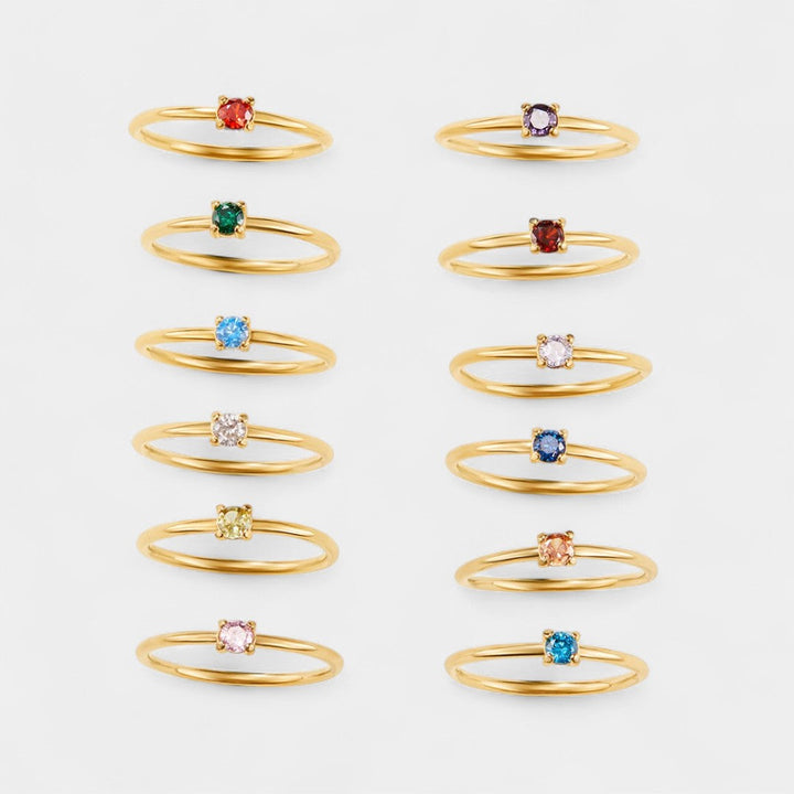 Iphigenia - Gold Rings with Birthstone