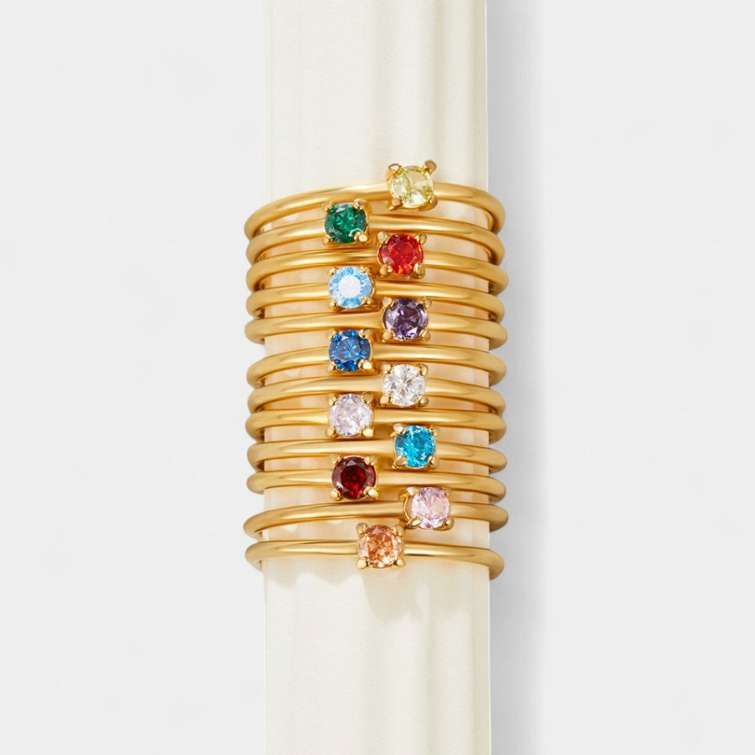 Iphigenia - Gold Rings with Birthstone