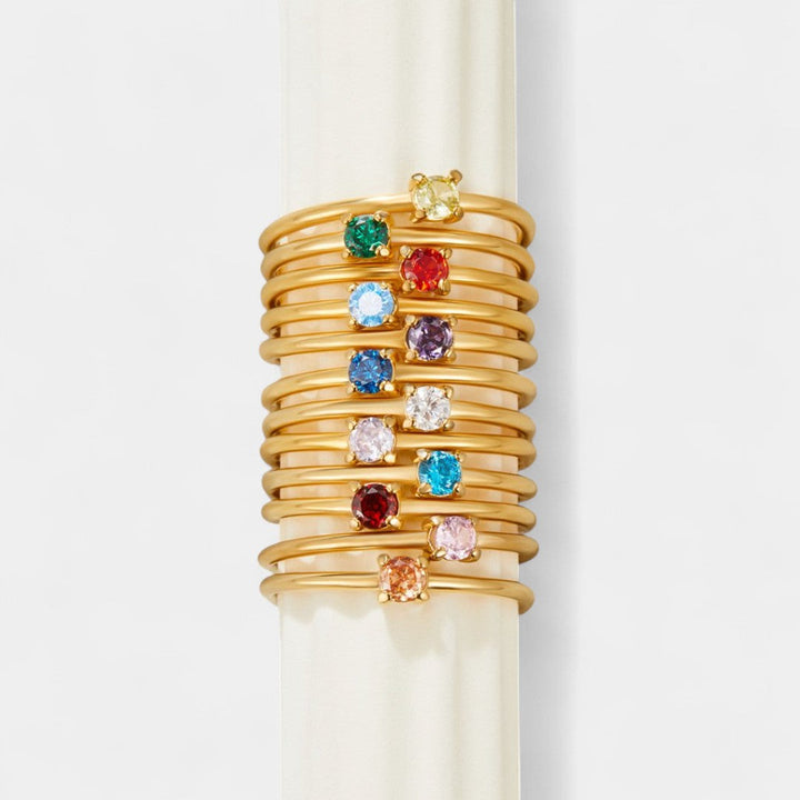 Iphigenia - Gold Rings with Birthstone