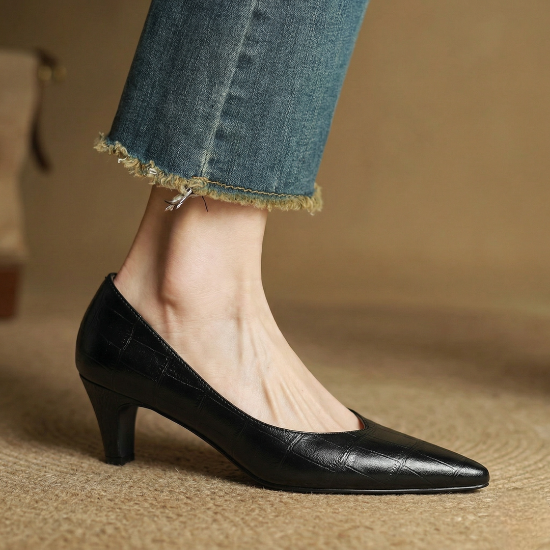 New Authentic Leather Heels