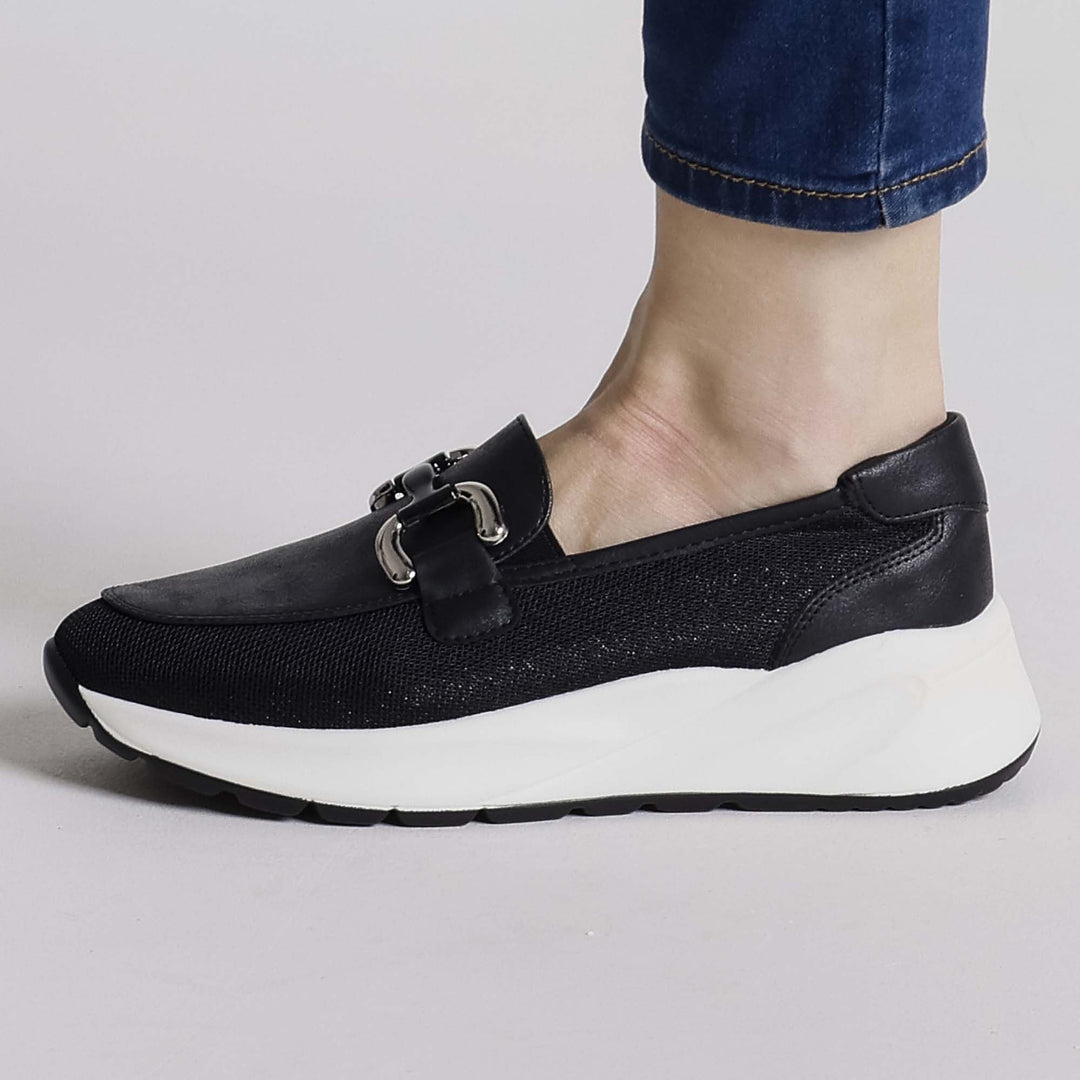 Comfortable Platform Black Loafers