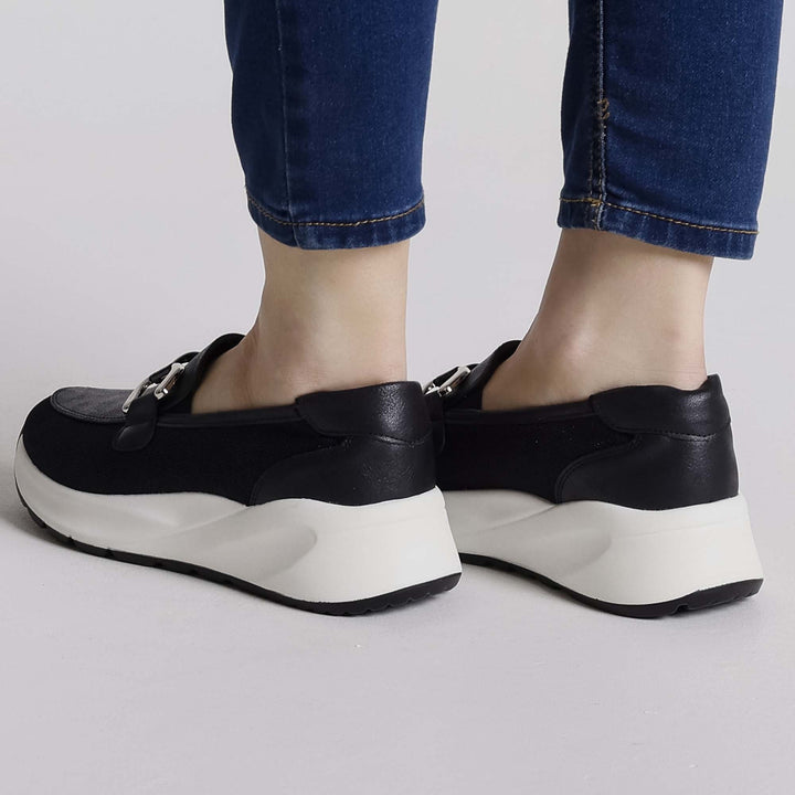 Comfortable Platform Black Loafers