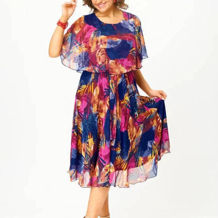 Aitana | Midi Dress with Bold Pattern