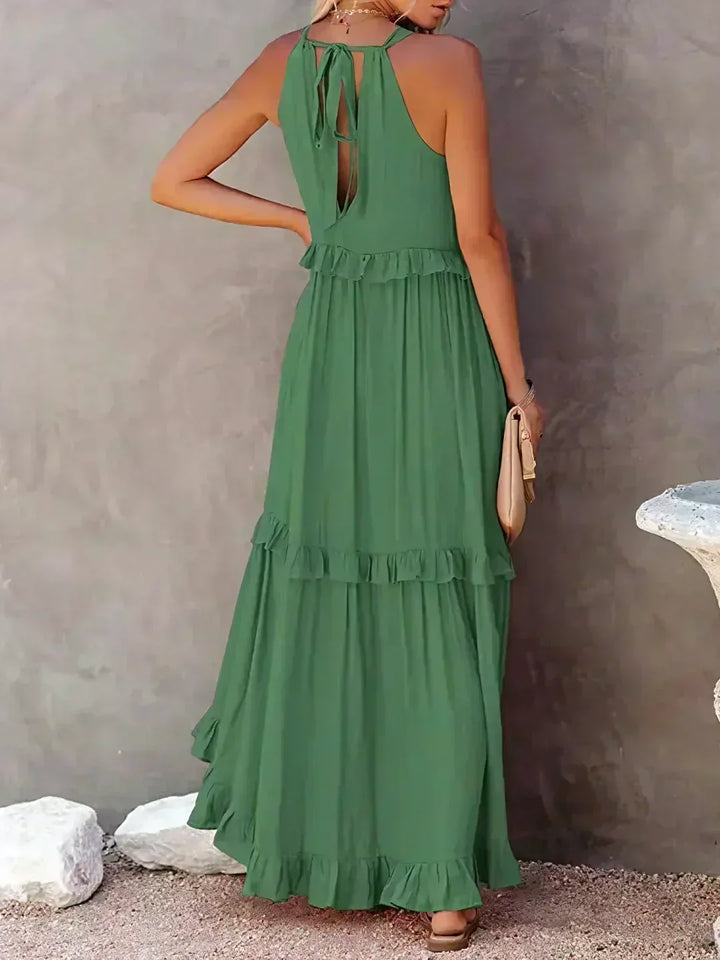 Long Dress in Coral Colour