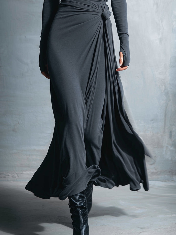 Octavia | Side Tie Wrap Maxi Dress