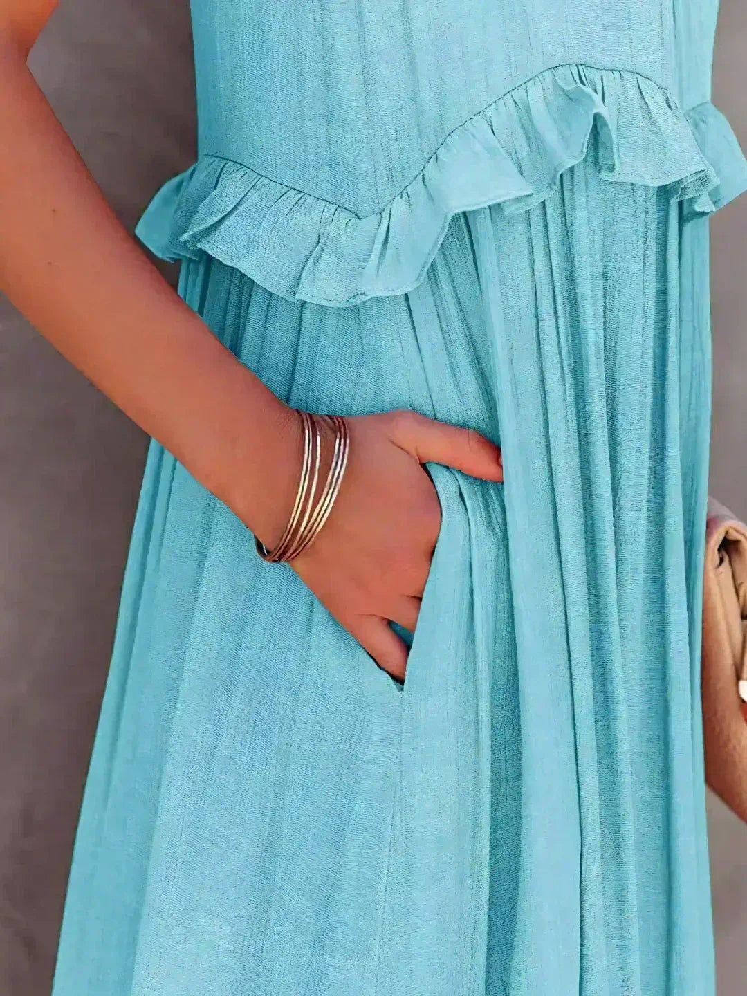Long Dress in Coral Colour