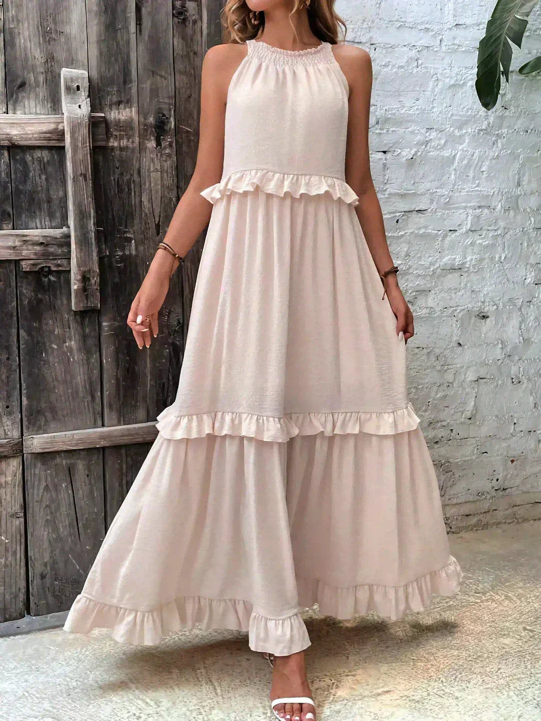 Long Dress in Coral Colour