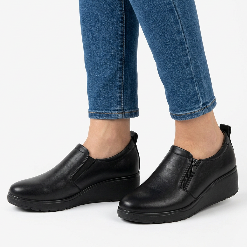 Side Zip Moccasins