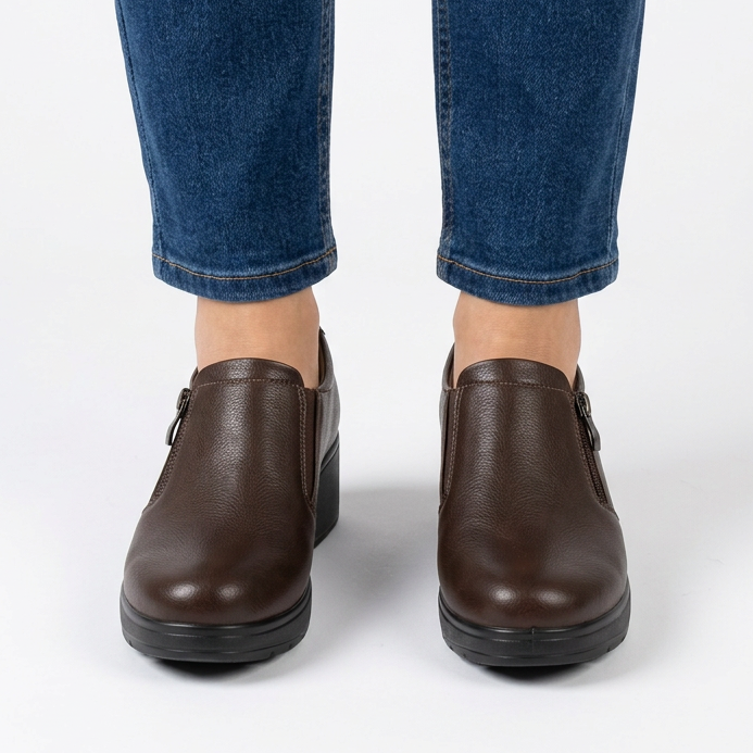 Side Zip Moccasins