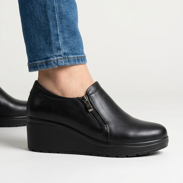 Side Zip Moccasins