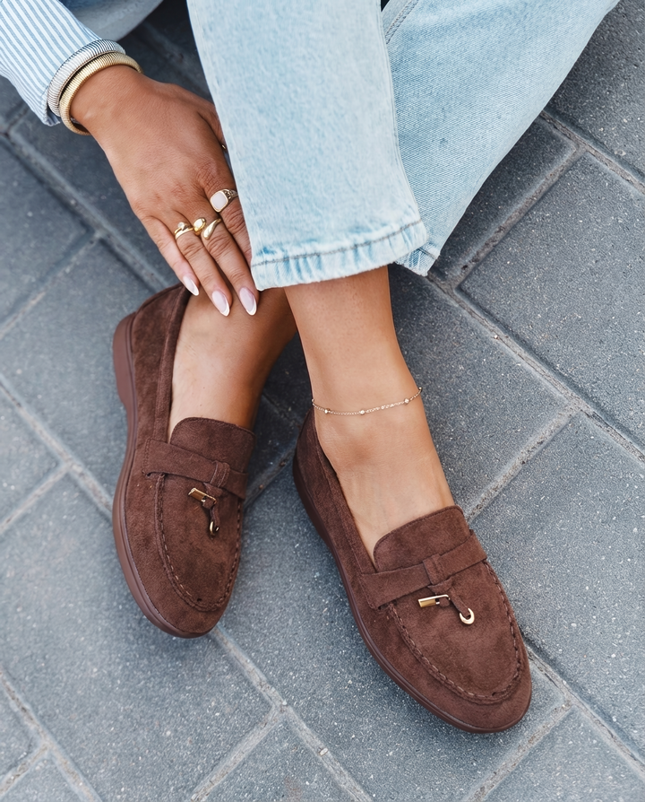 Chic Loafers with Metallic Accents