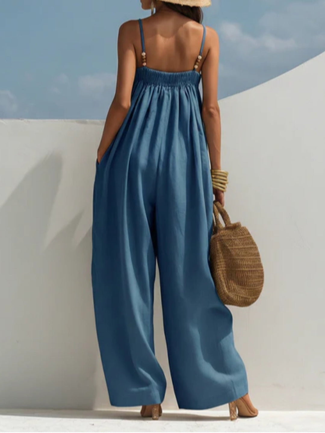 Madalena - Wide-Leg Denim Jumpsuit