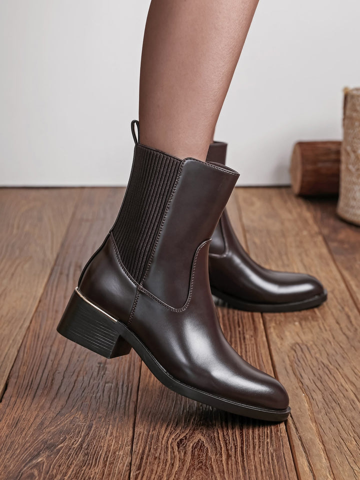 Glossy Chelsea Ankle Boots