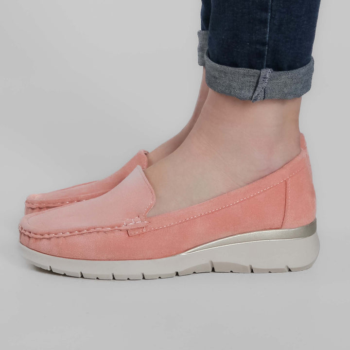 Seven-Color Platform Moccasins