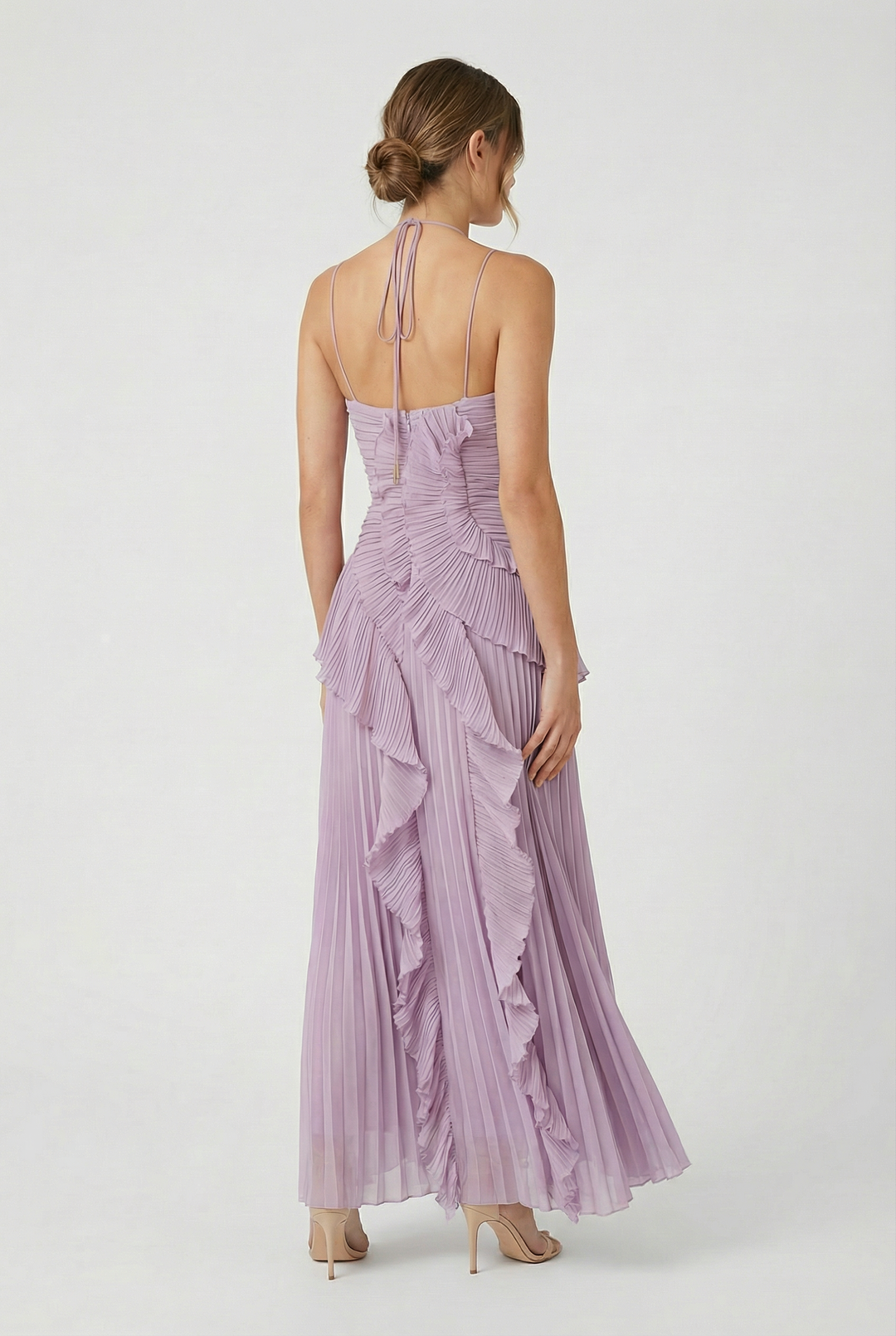 Bibiána | Asymmetrical Pleated Maxi Gown