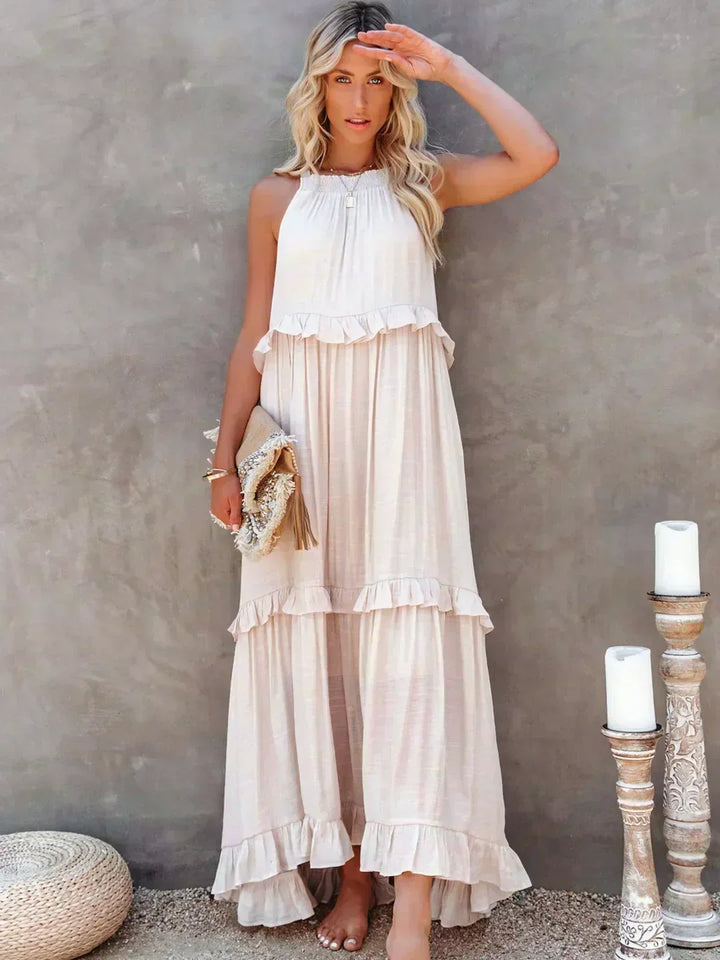 Long Dress in Coral Colour
