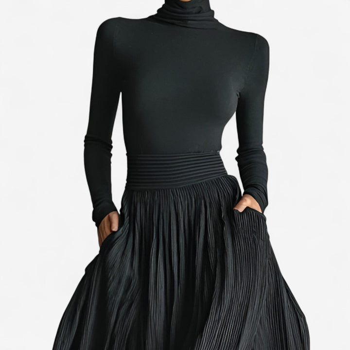 Aurora | High-Waisted Maxi Dress with Side Slit