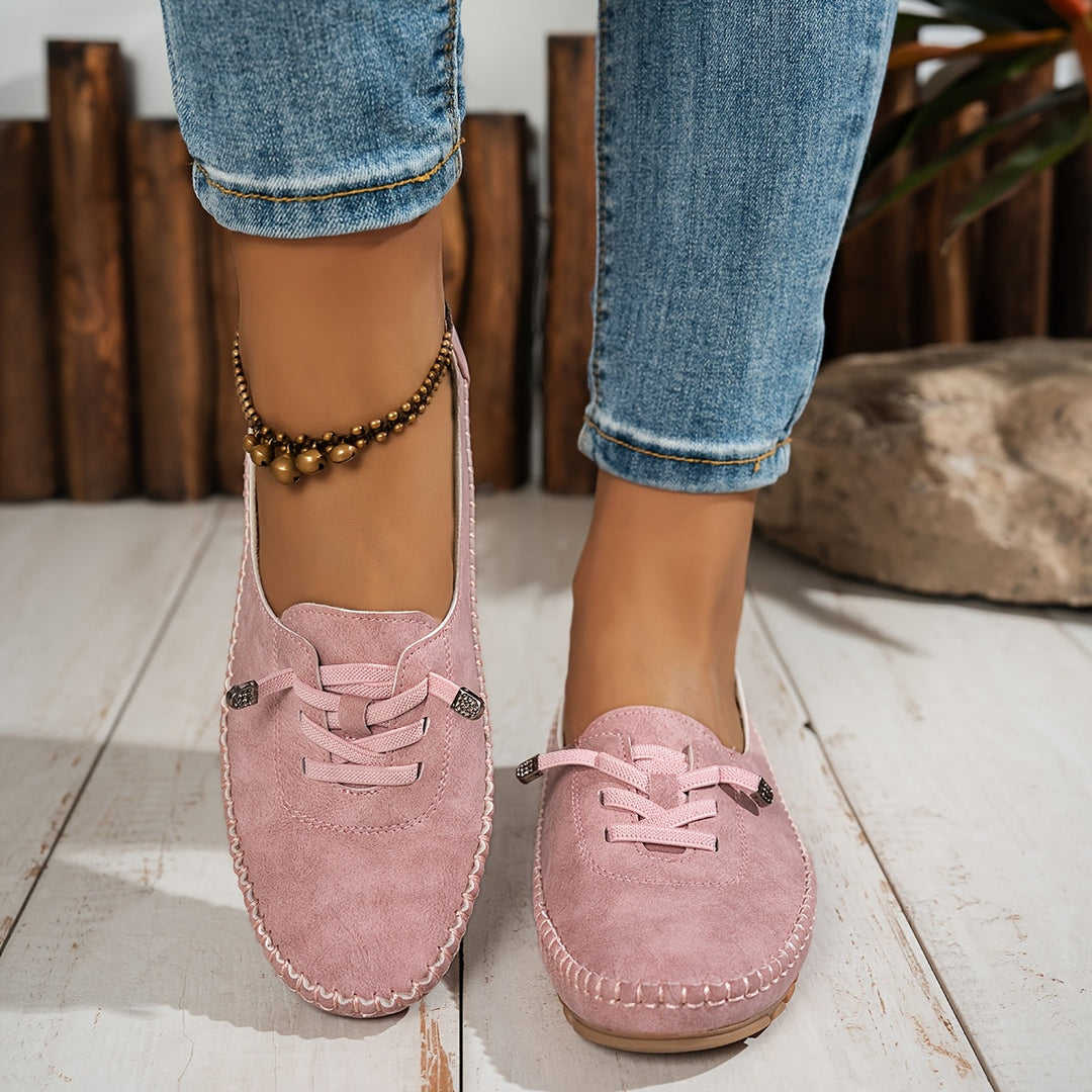 Women’s Anatomically Designed Moccasins with Elegant Stitch Detail