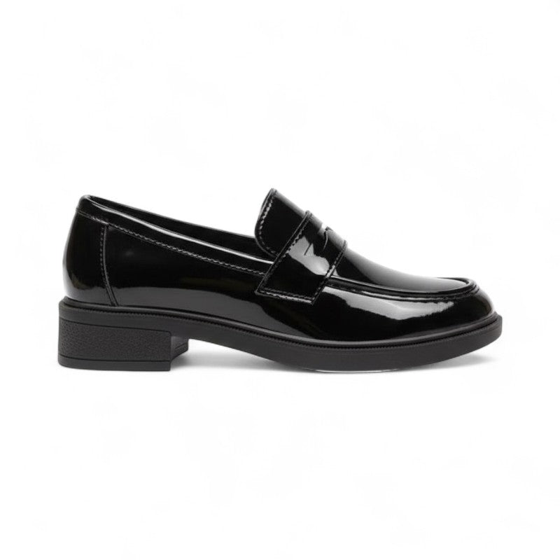 Glossy Black Patent Loafers