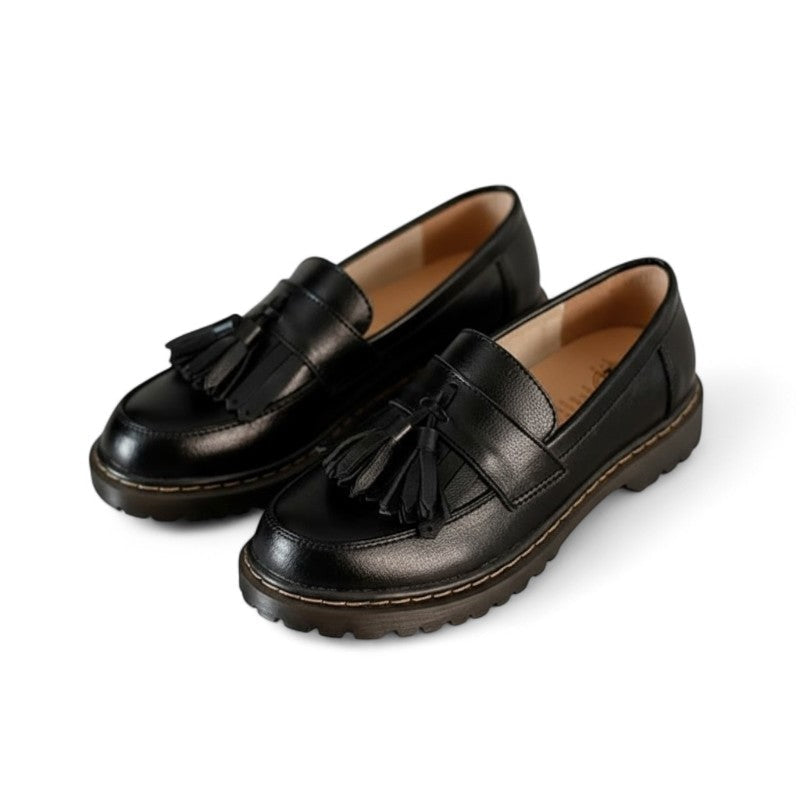 Tassel-Embellished Platform Loafers