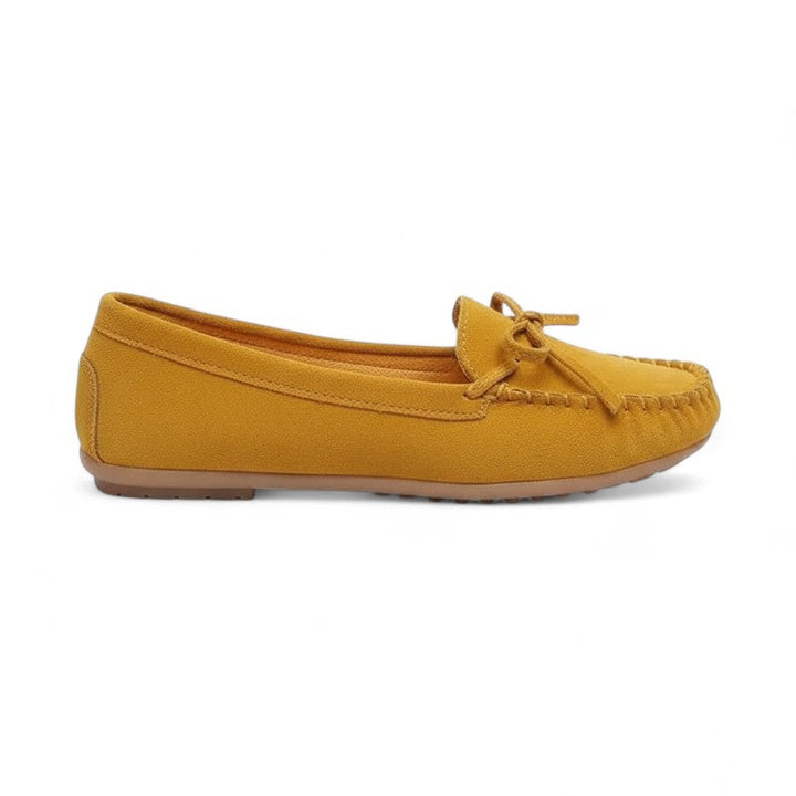 Elegant Bow-Embellished Moccasins