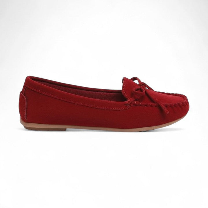 Elegant Bow-Embellished Moccasins